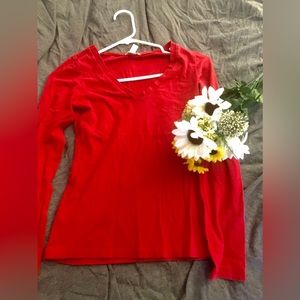 Red long sleeve shirt,size large